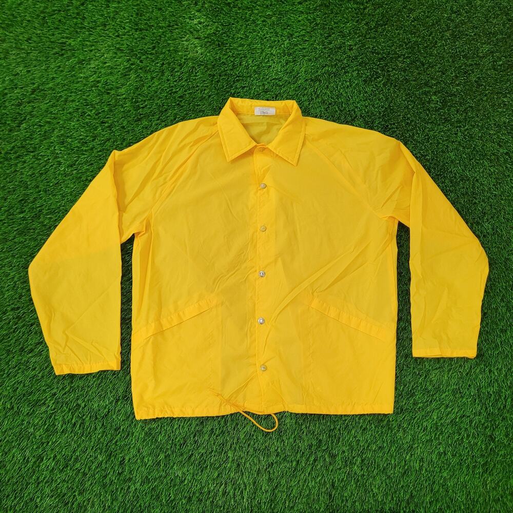 Vintage King-Louie Coach Windbreaker Jacket XL 26x29 Yellow
